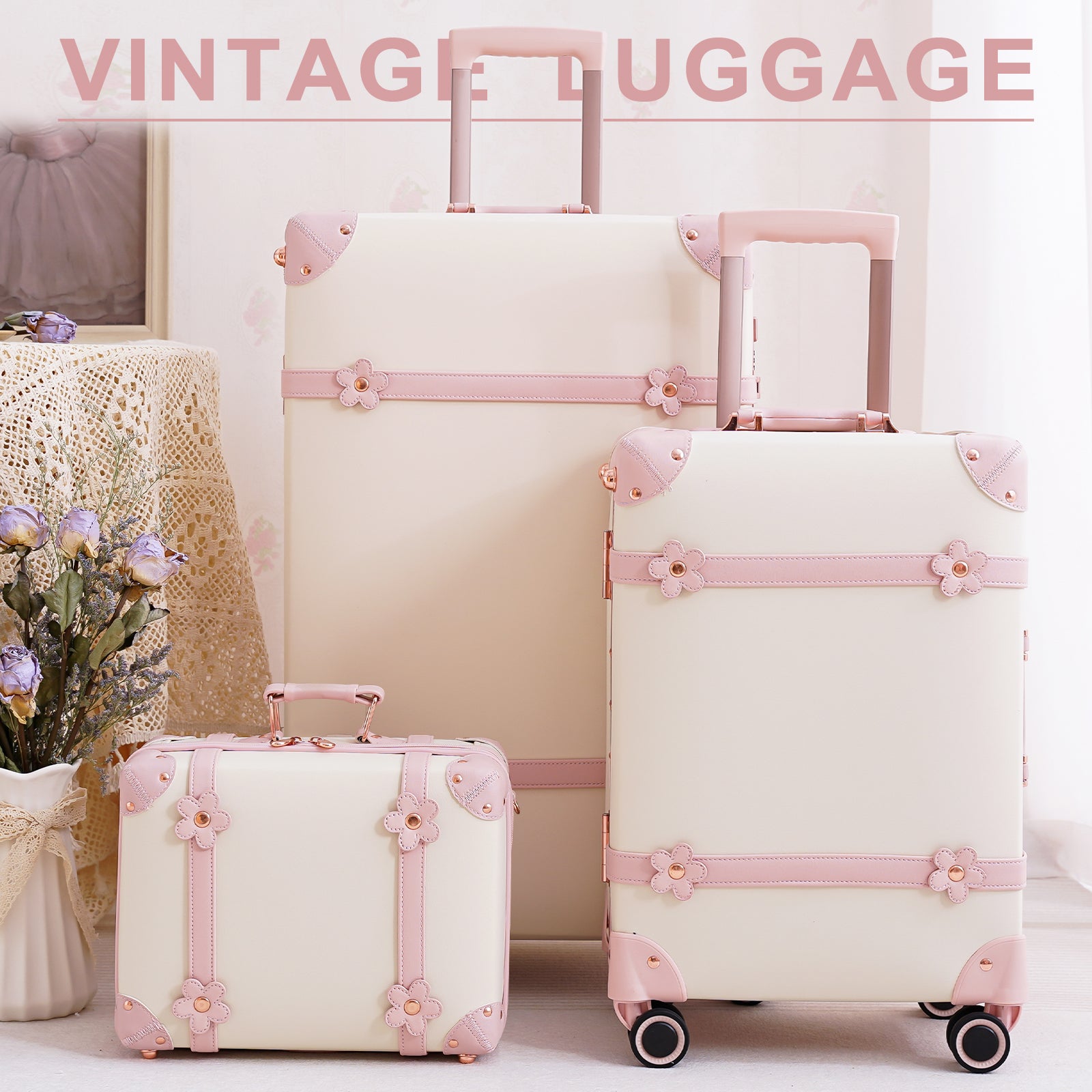 Luxury travel bags luggage set for ladies TSA lock travel luggage
