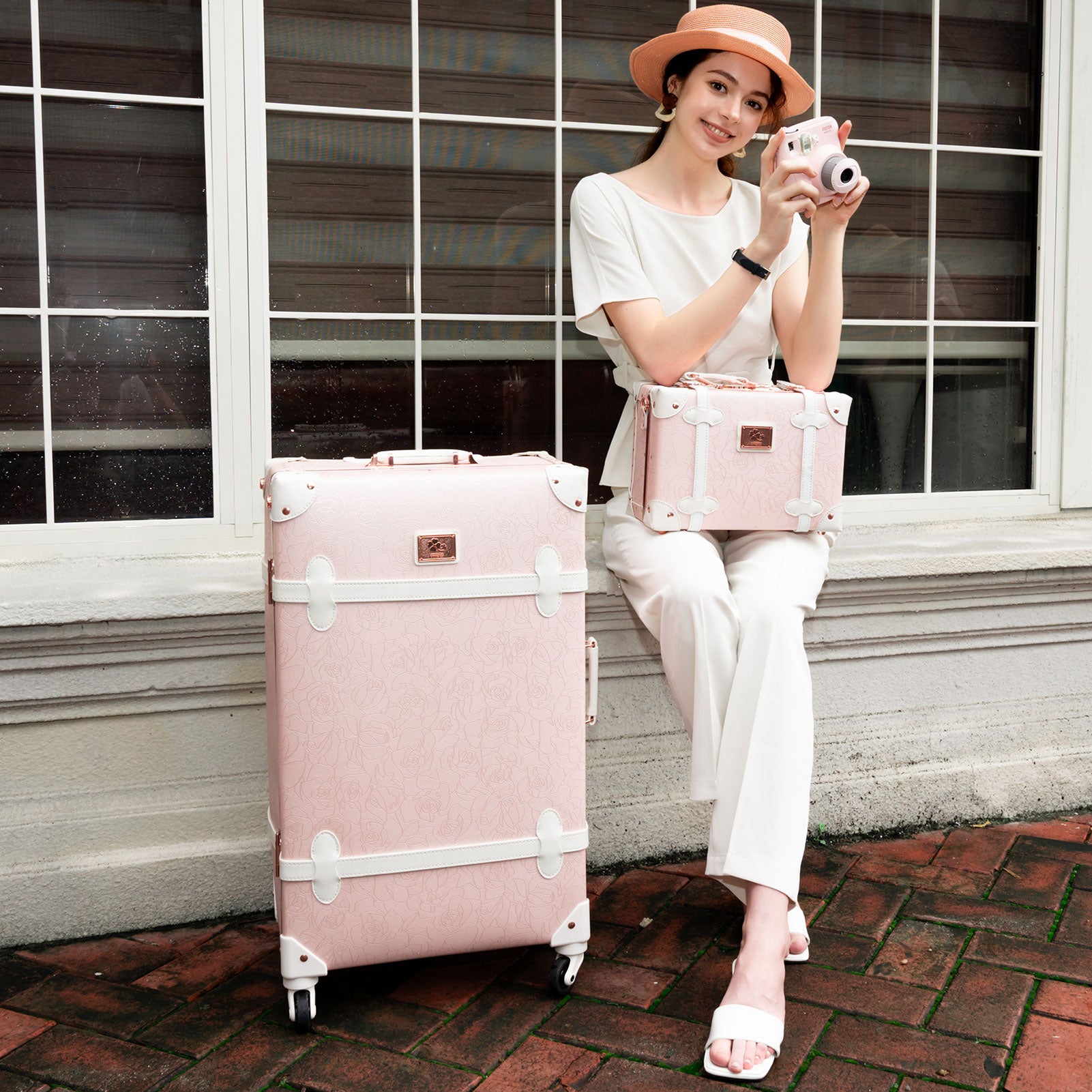 urecity vintage suitcase set for women, vintage luggage sets for women –  urecity-luggage
