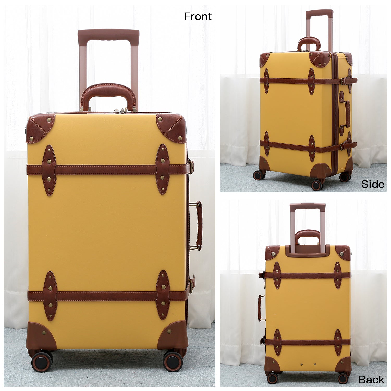 Vintage luggage sales sets with wheels